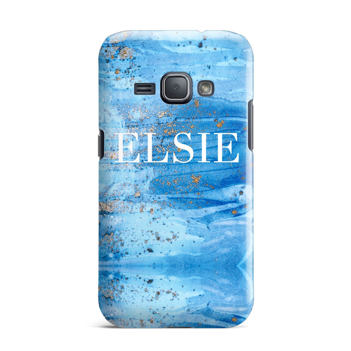 Blue Gold Marble Personalised Samsung Galaxy J1 2016 Case