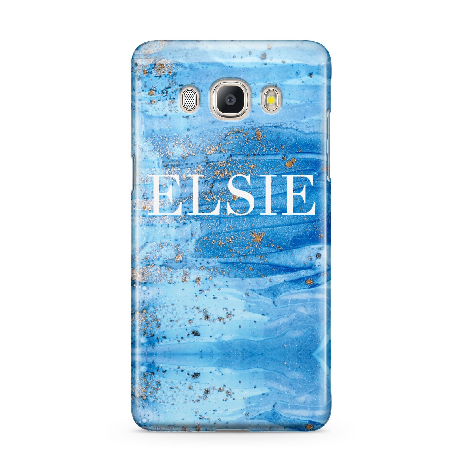 Blue Gold Marble Personalised Samsung Galaxy J5 2016 Case