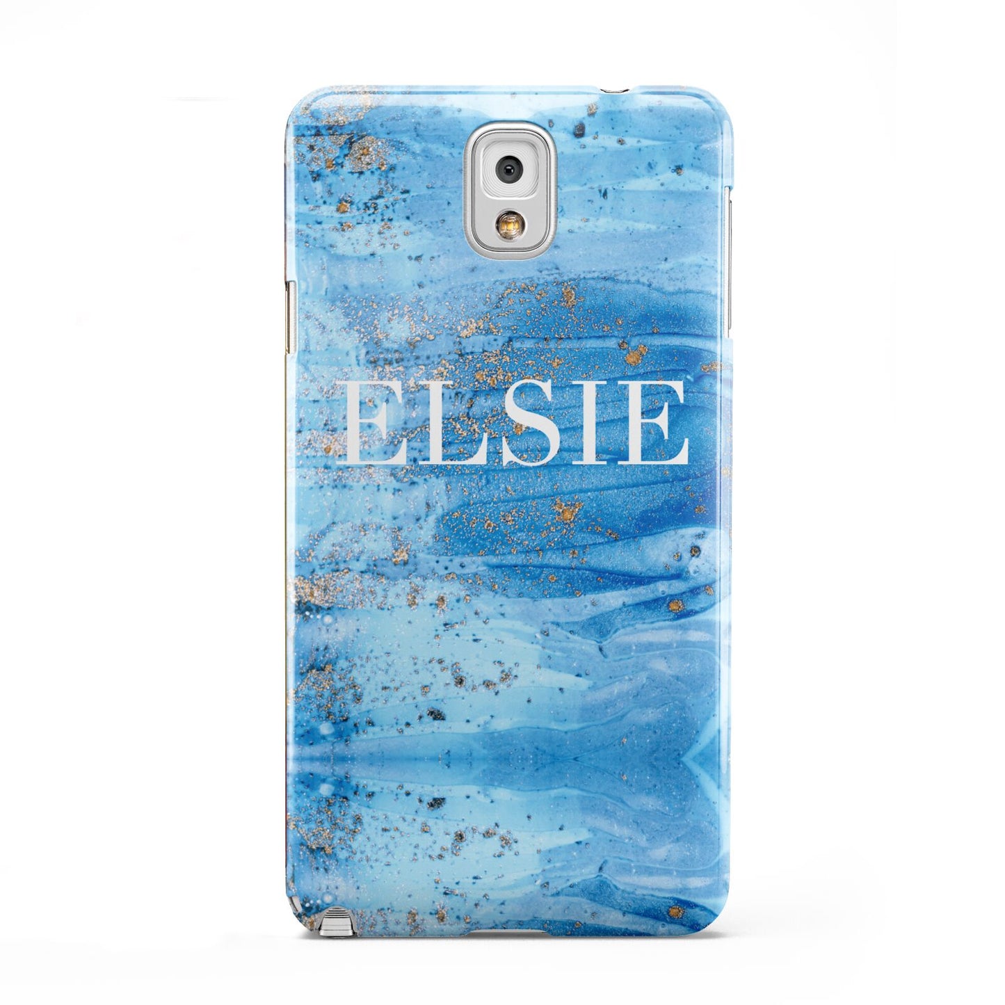 Blue Gold Marble Personalised Samsung Galaxy Note 3 Case