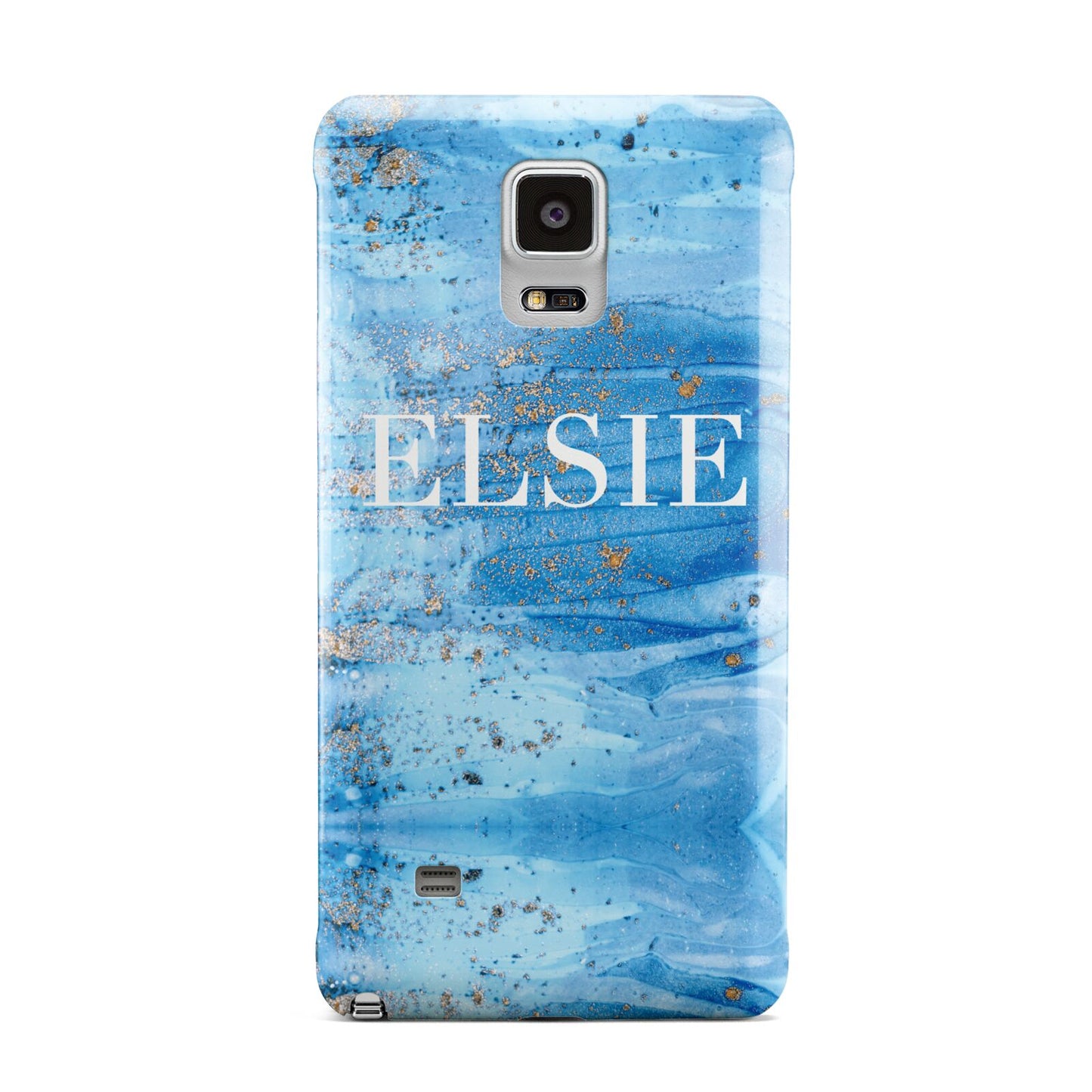 Blue Gold Marble Personalised Samsung Galaxy Note 4 Case