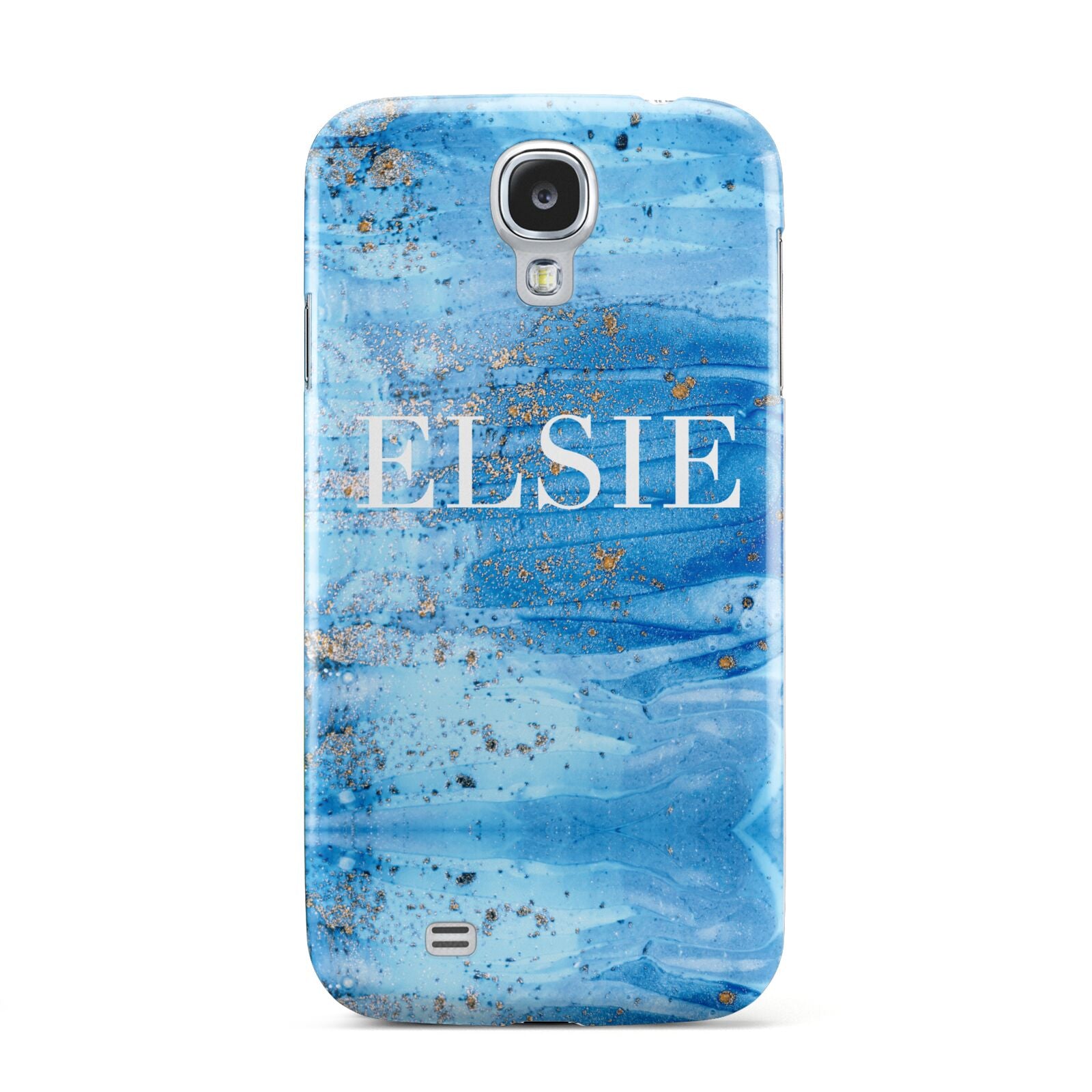 Blue Gold Marble Personalised Samsung Galaxy S4 Case