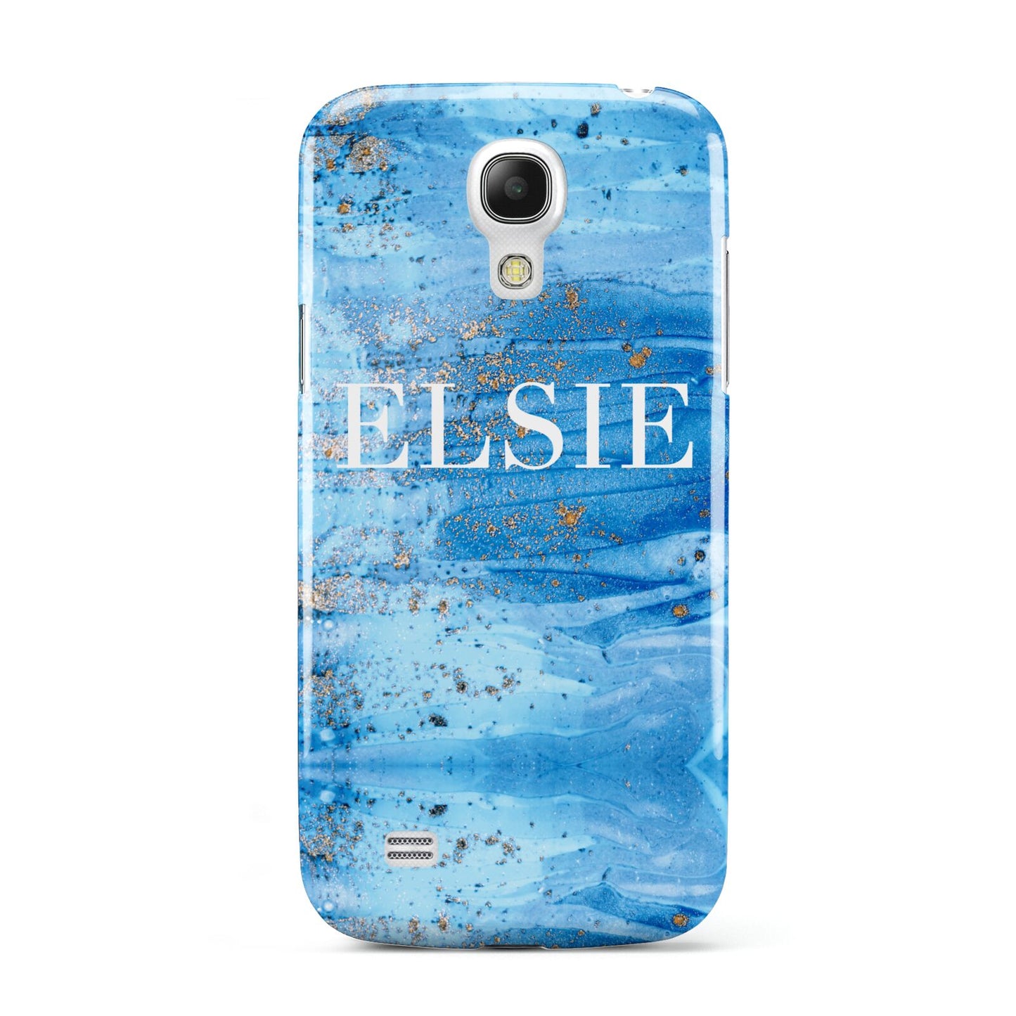 Blue Gold Marble Personalised Samsung Galaxy S4 Mini Case