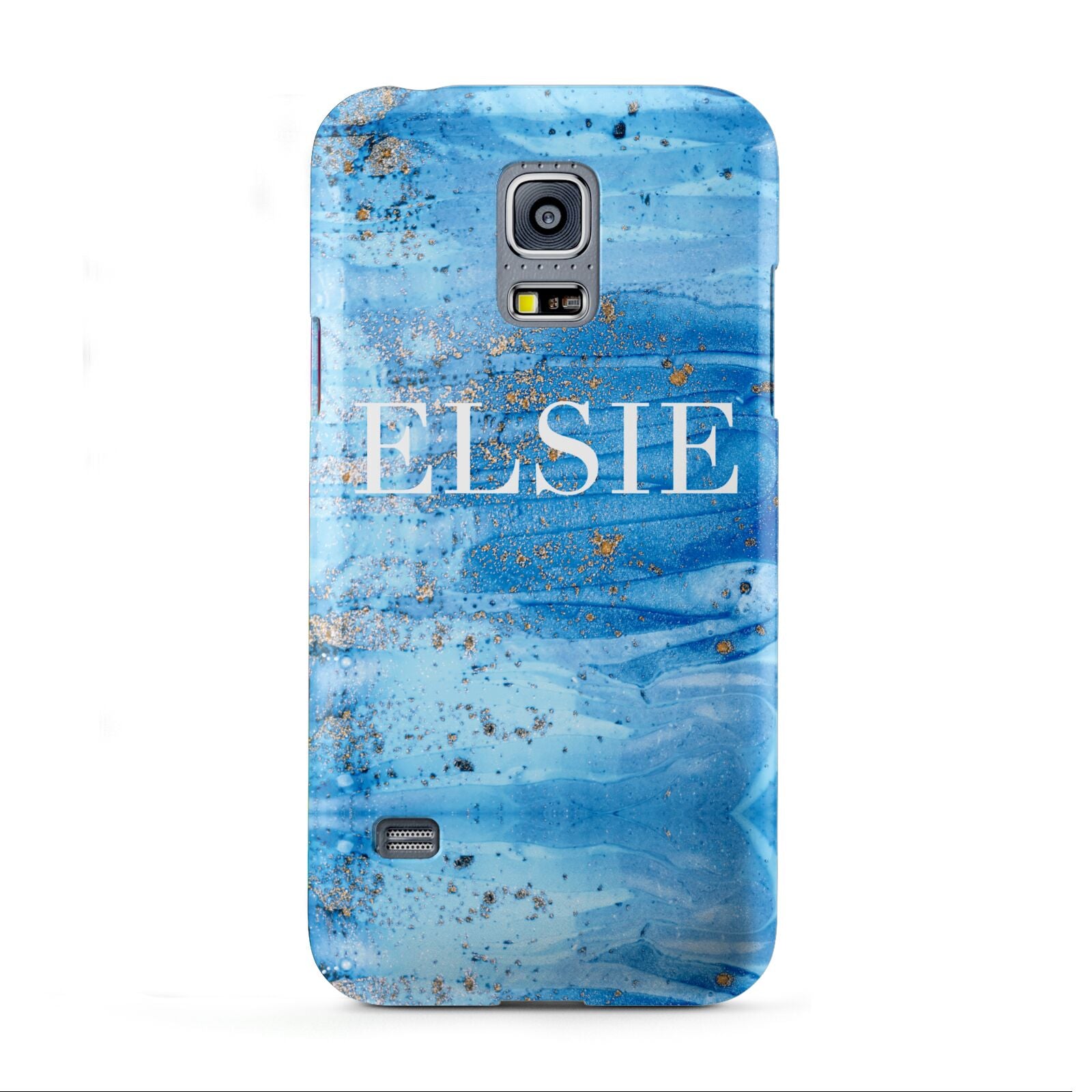 Blue Gold Marble Personalised Samsung Galaxy S5 Mini Case