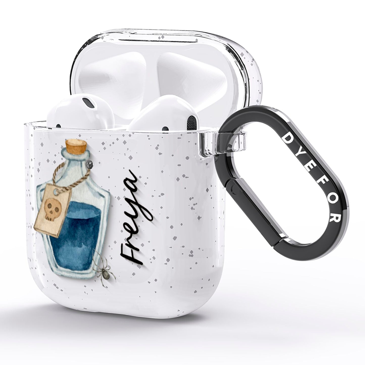 Blue Halloween Potion AirPods Glitter Case Side Image