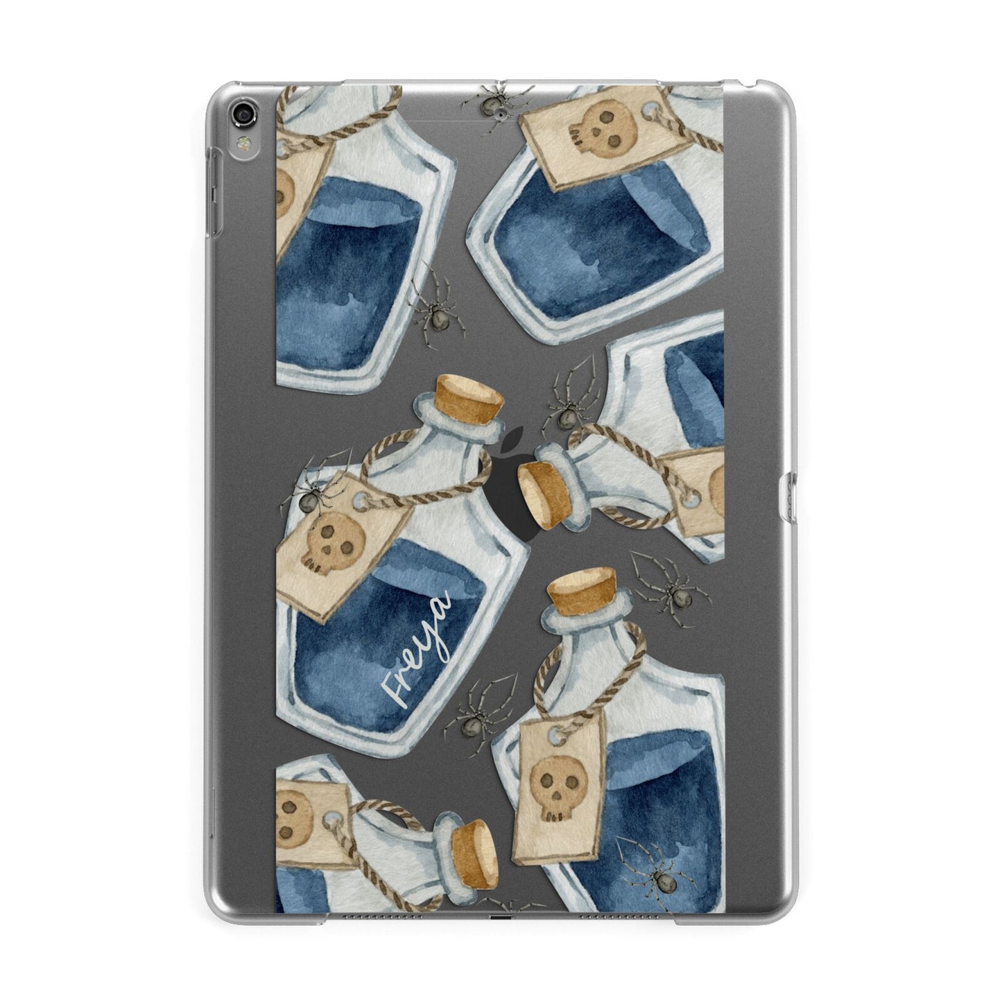 Blue Halloween Potion Apple iPad Grey Case