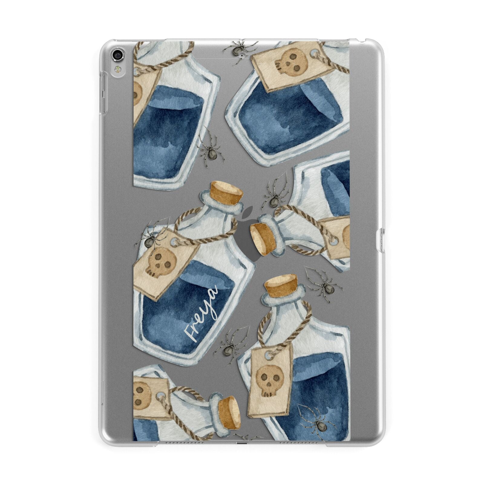 Blue Halloween Potion Apple iPad Silver Case