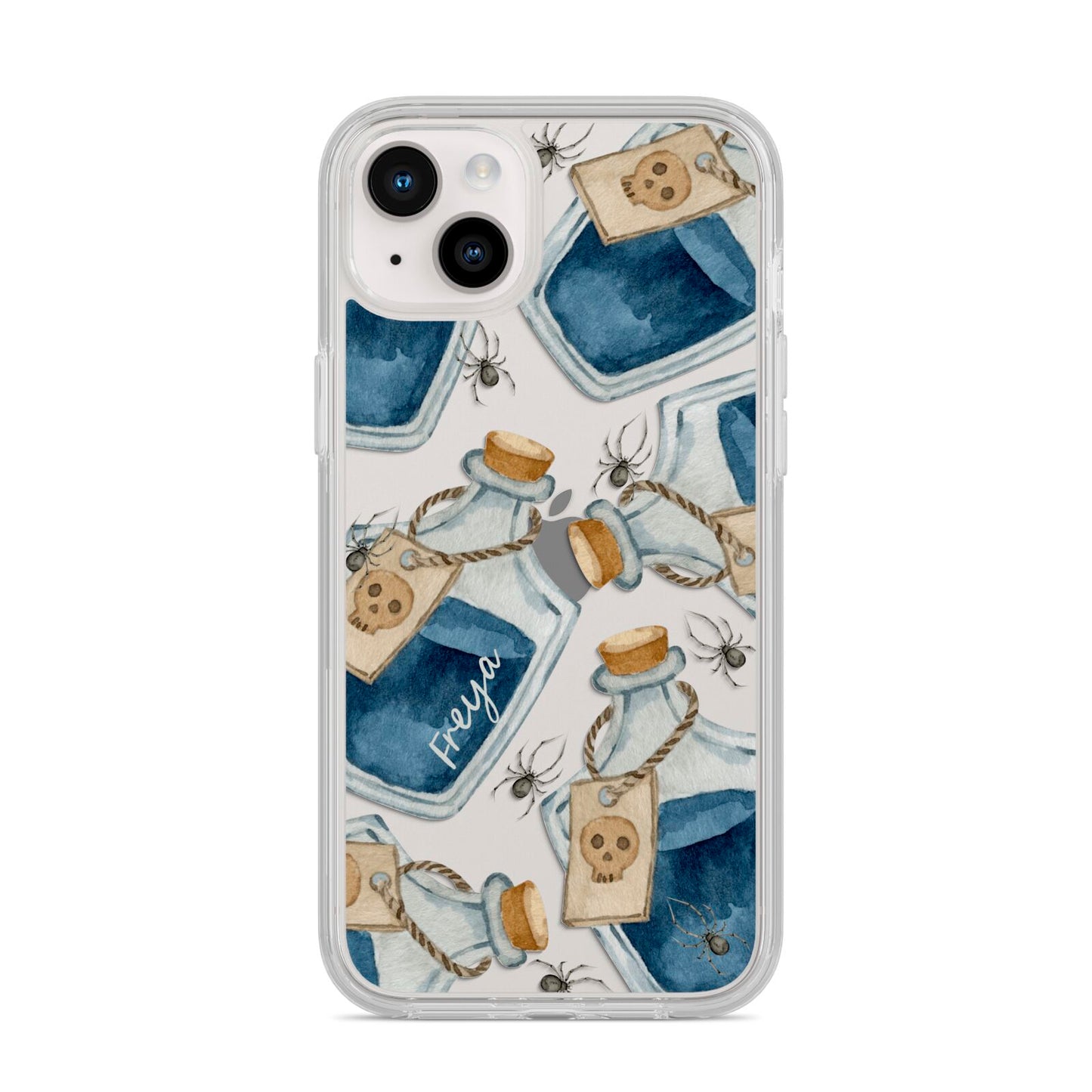 Blue Halloween Potion iPhone 14 Plus Clear Tough Case Starlight