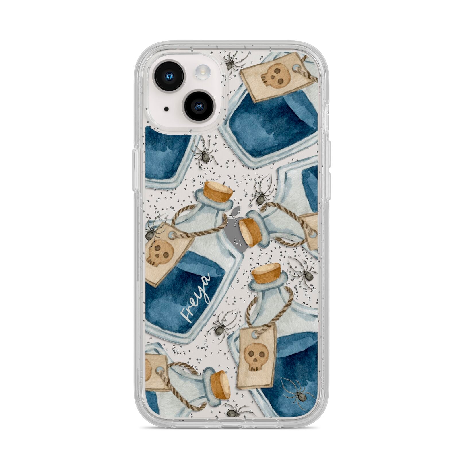 Blue Halloween Potion iPhone 14 Plus Glitter Tough Case Starlight