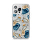Blue Halloween Potion iPhone 14 Pro Max Glitter Tough Case Silver