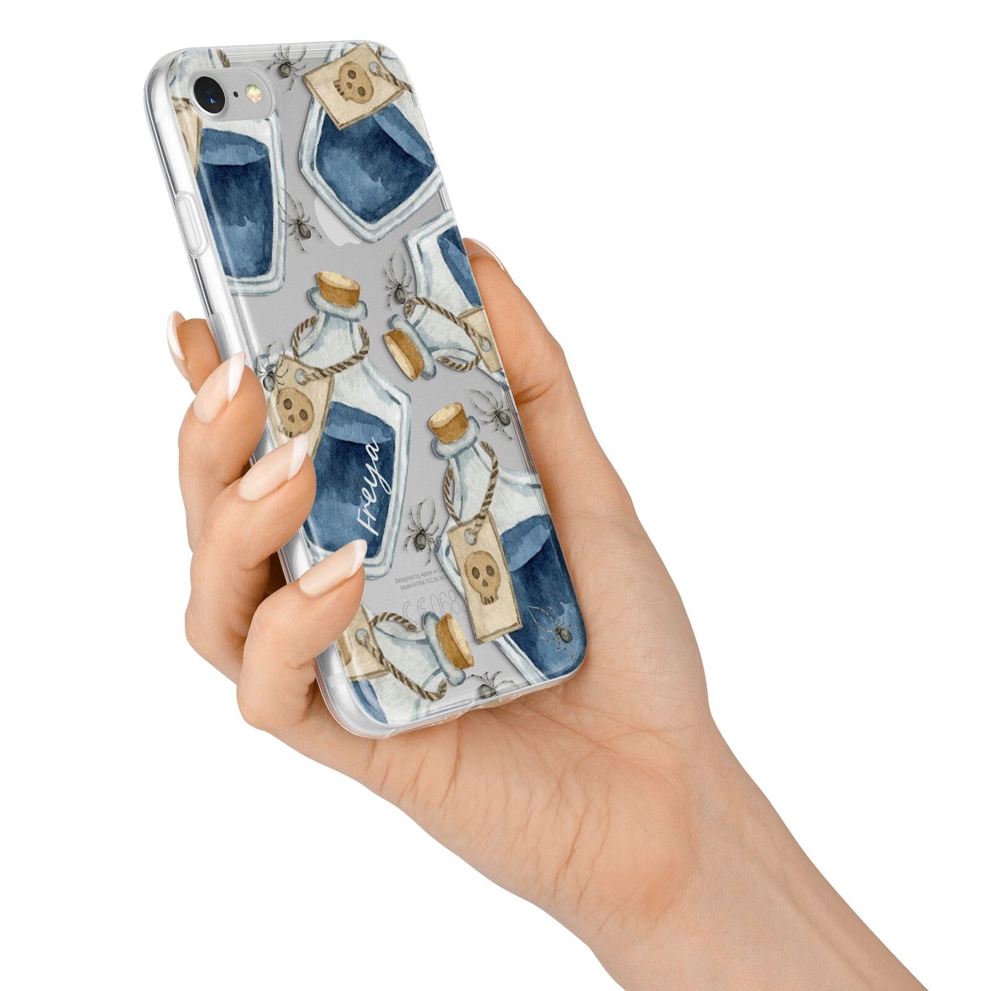 Blue Halloween Potion iPhone 7 Bumper Case on Silver iPhone Alternative Image