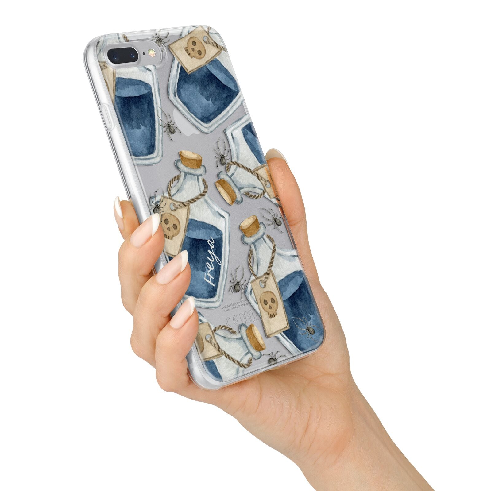 Blue Halloween Potion iPhone 7 Plus Bumper Case on Silver iPhone Alternative Image