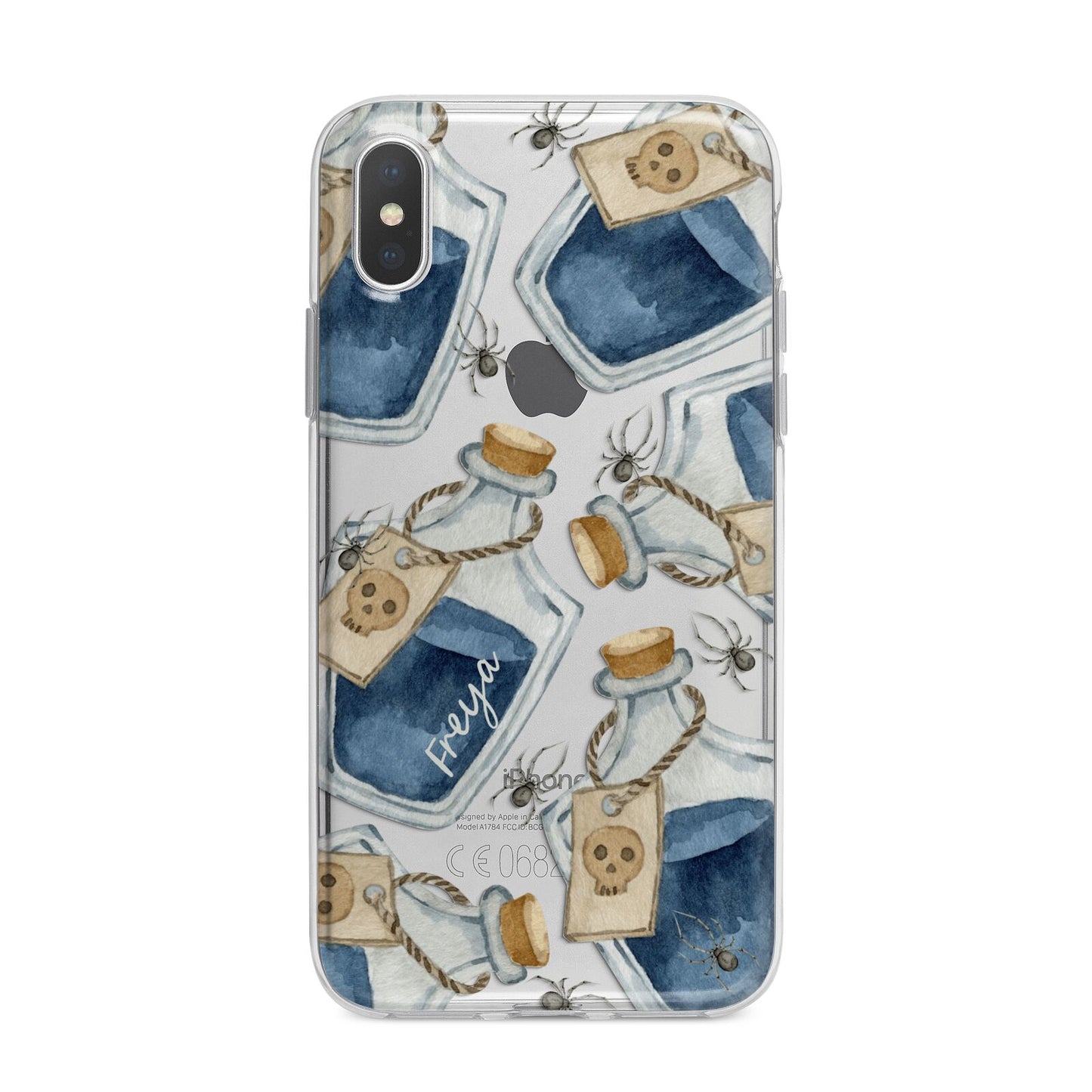 Blue Halloween Potion iPhone X Bumper Case on Silver iPhone Alternative Image 1