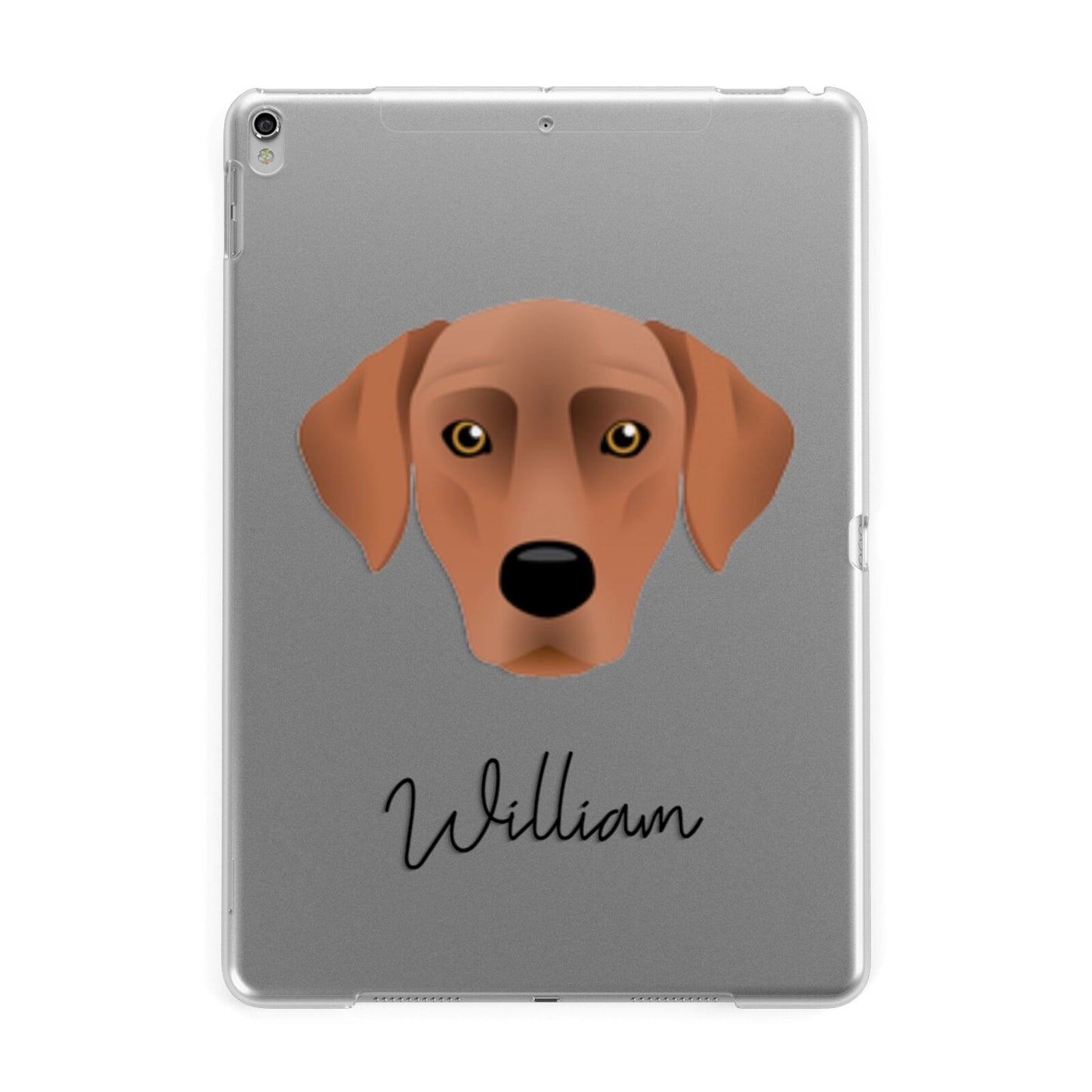 Blue Lacy Personalised Apple iPad Silver Case