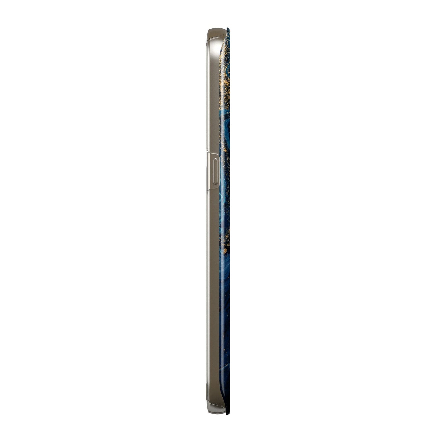 Blue Lagoon Marble Protective Samsung Galaxy Case Side Angle
