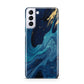 Blue Lagoon Marble Samsung S21 Plus Case