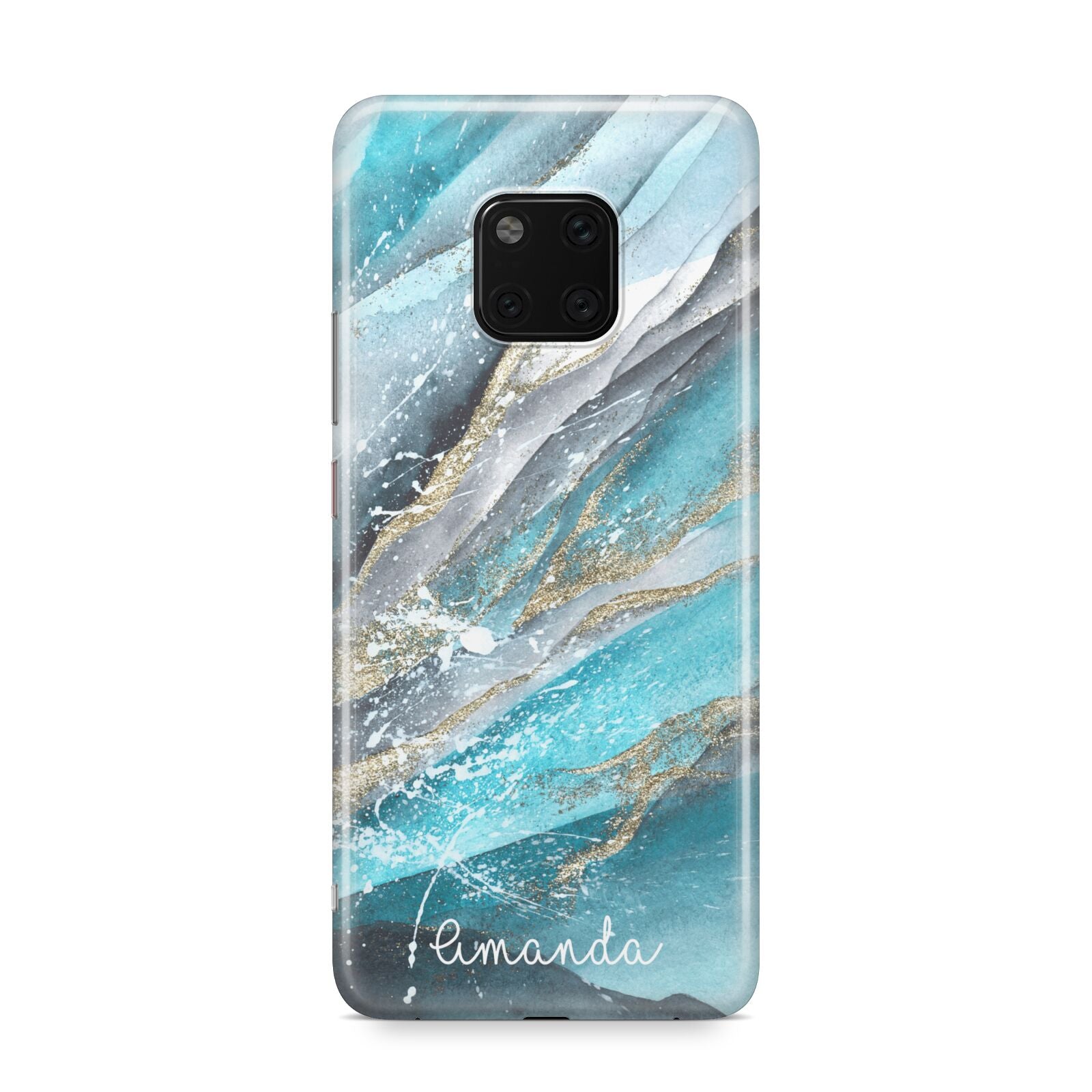 Blue Marble Custom Name Huawei Mate 20 Pro Phone Case