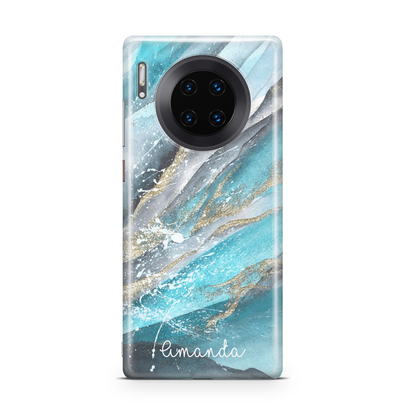 Blue Marble Custom Name Huawei Mate 30 Pro Phone Case