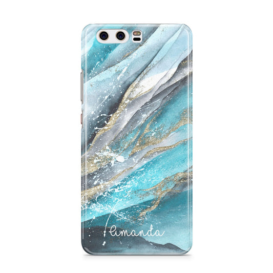 Blue Marble Custom Name Huawei P10 Phone Case