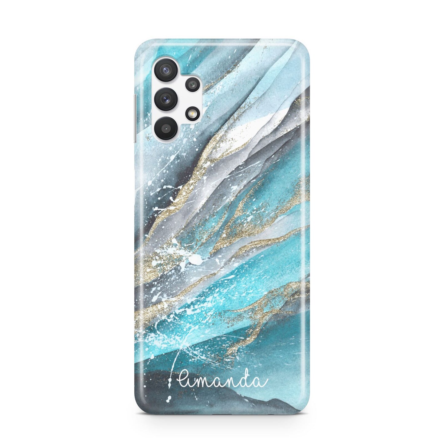 Blue Marble Custom Name Samsung A32 5G Case