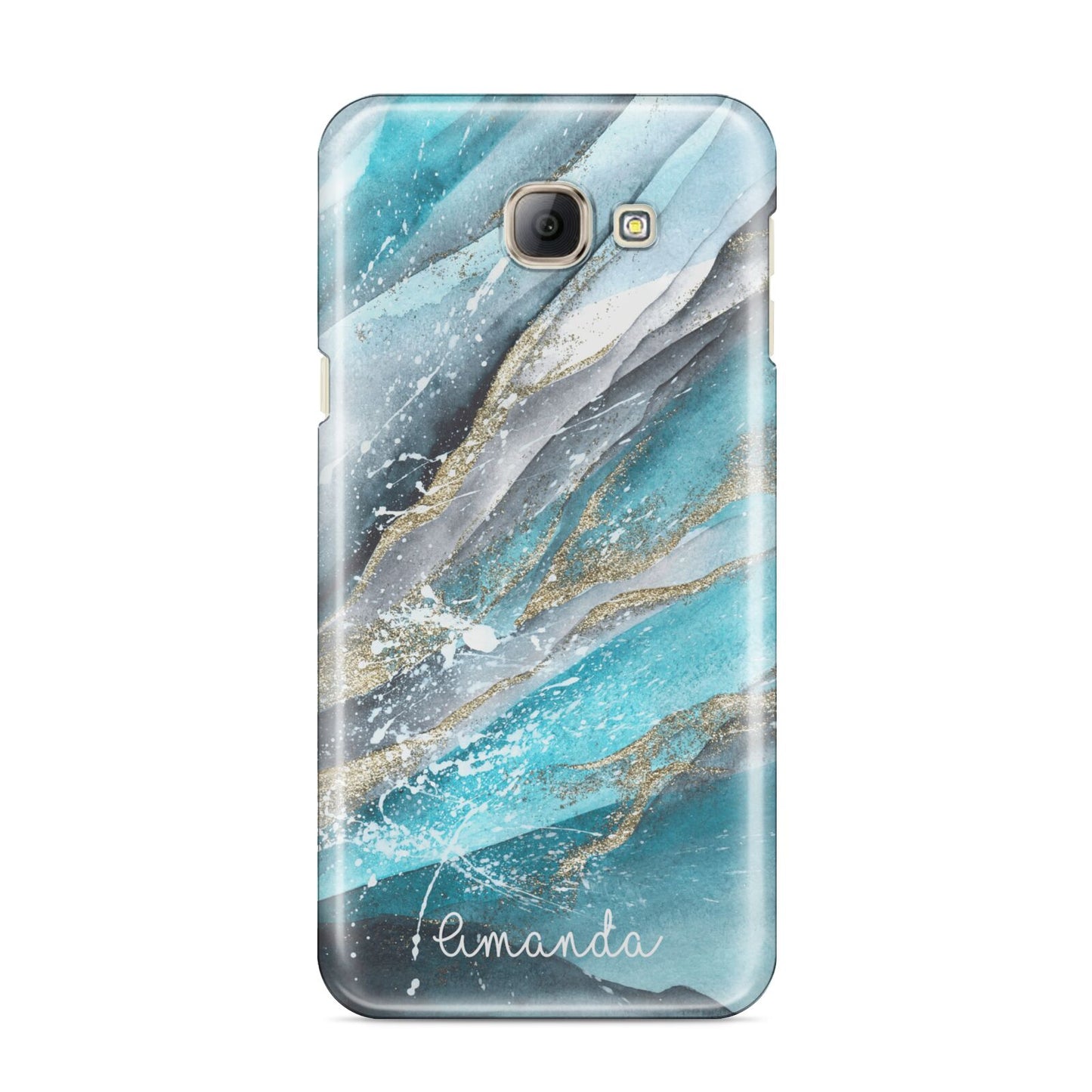 Blue Marble Custom Name Samsung Galaxy A8 2016 Case