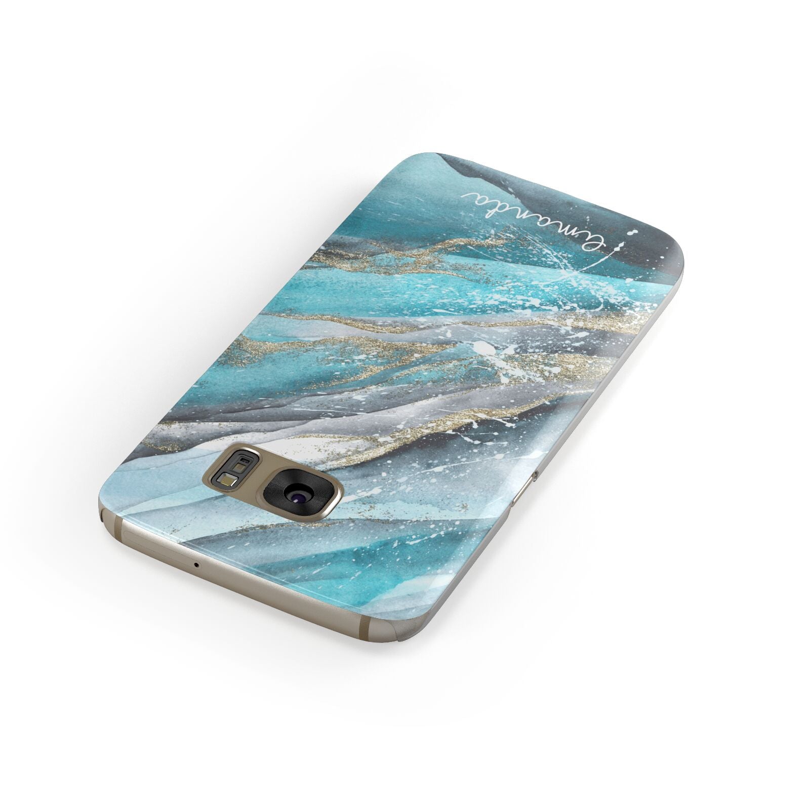 Blue Marble Custom Name Samsung Galaxy Case Front Close Up