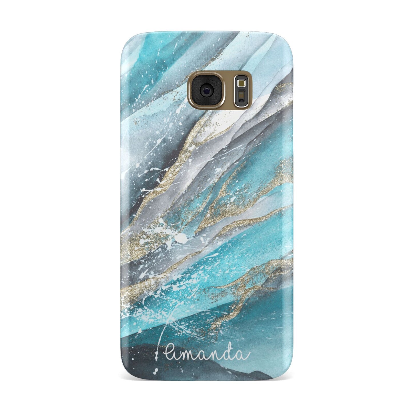 Blue Marble Custom Name Samsung Galaxy Case