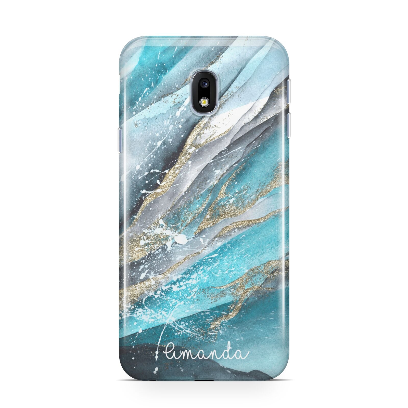 Blue Marble Custom Name Samsung Galaxy J3 2017 Case