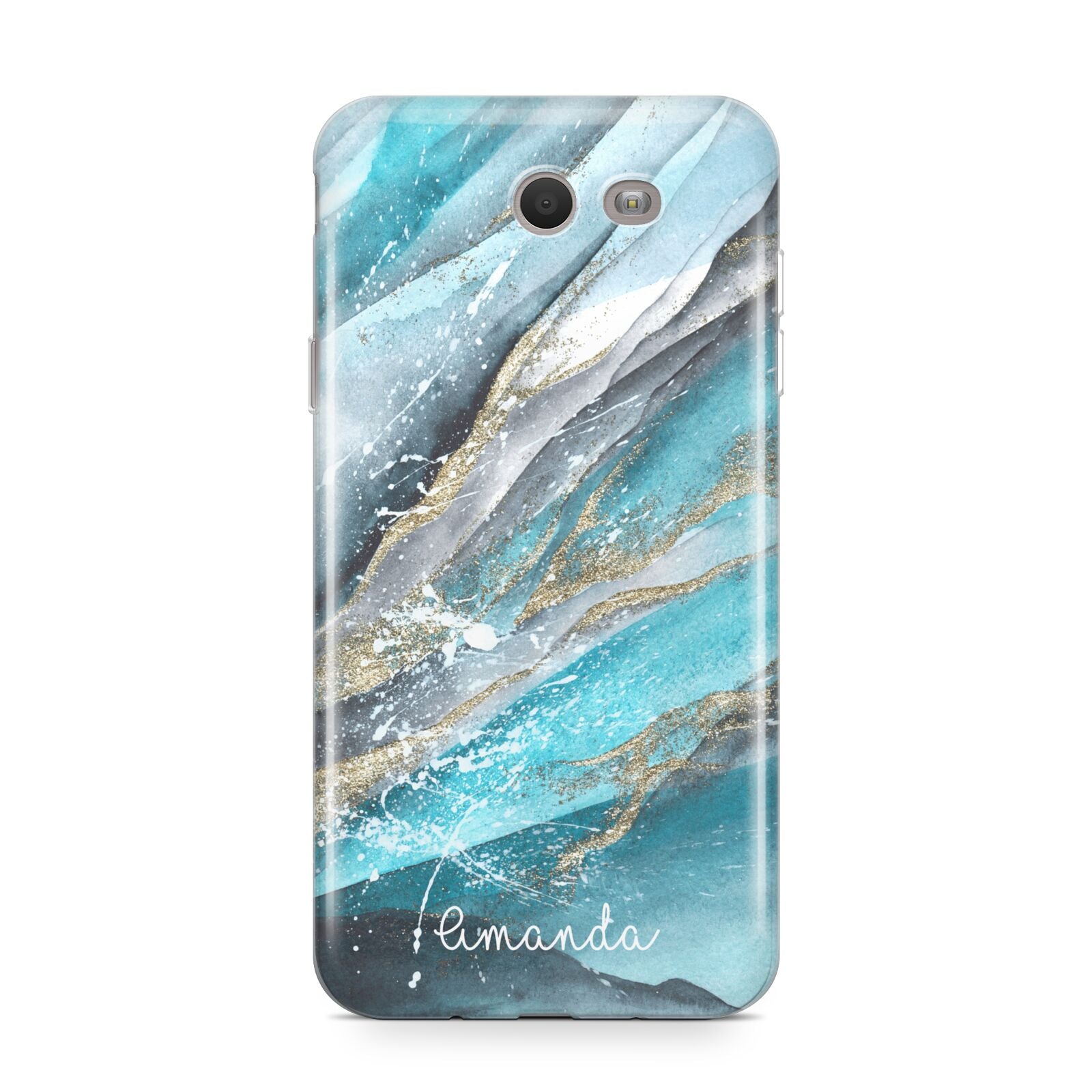 Blue Marble Custom Name Samsung Galaxy J7 2017 Case