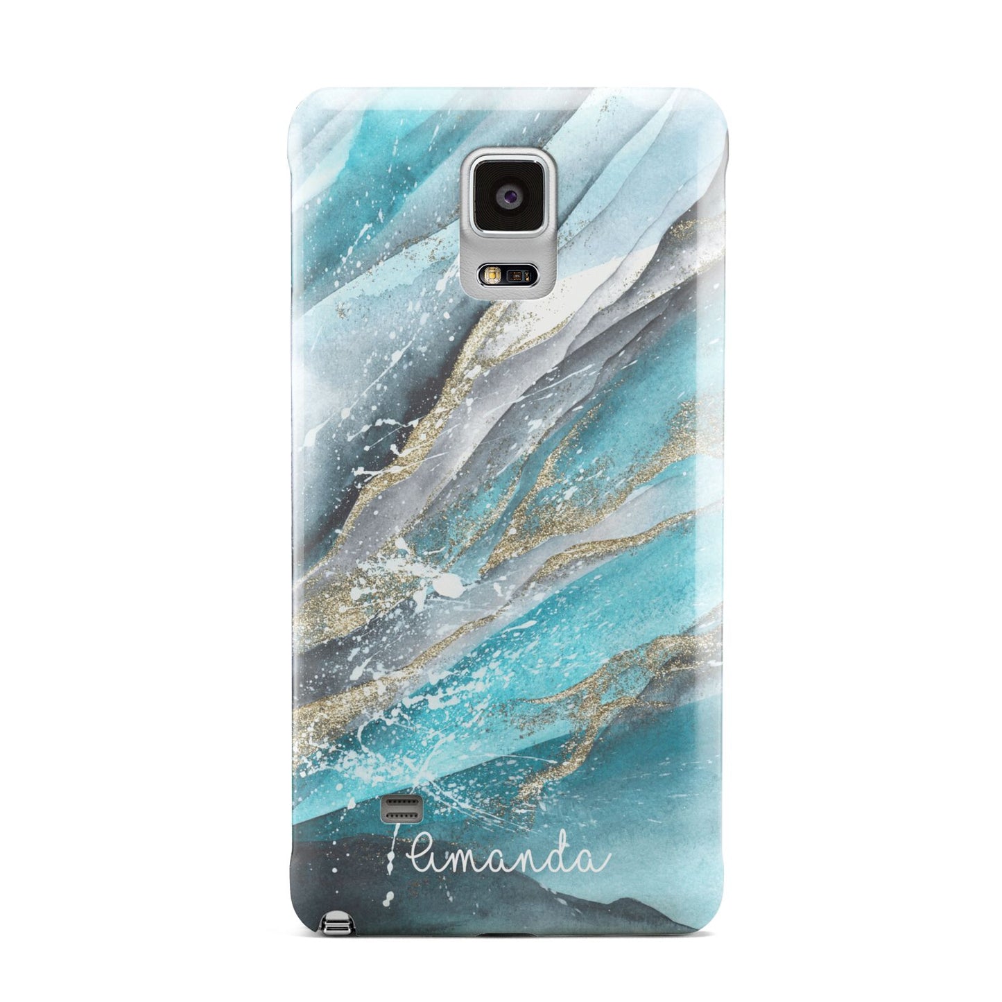 Blue Marble Custom Name Samsung Galaxy Note 4 Case