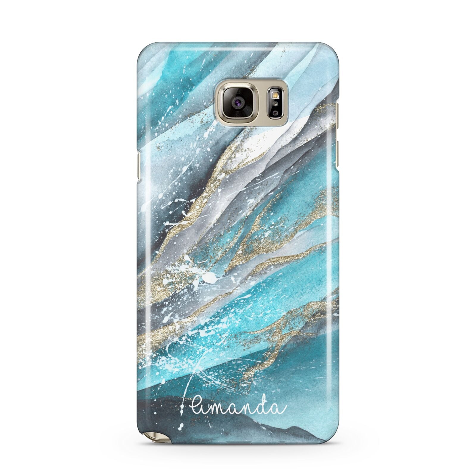 Blue Marble Custom Name Samsung Galaxy Note 5 Case