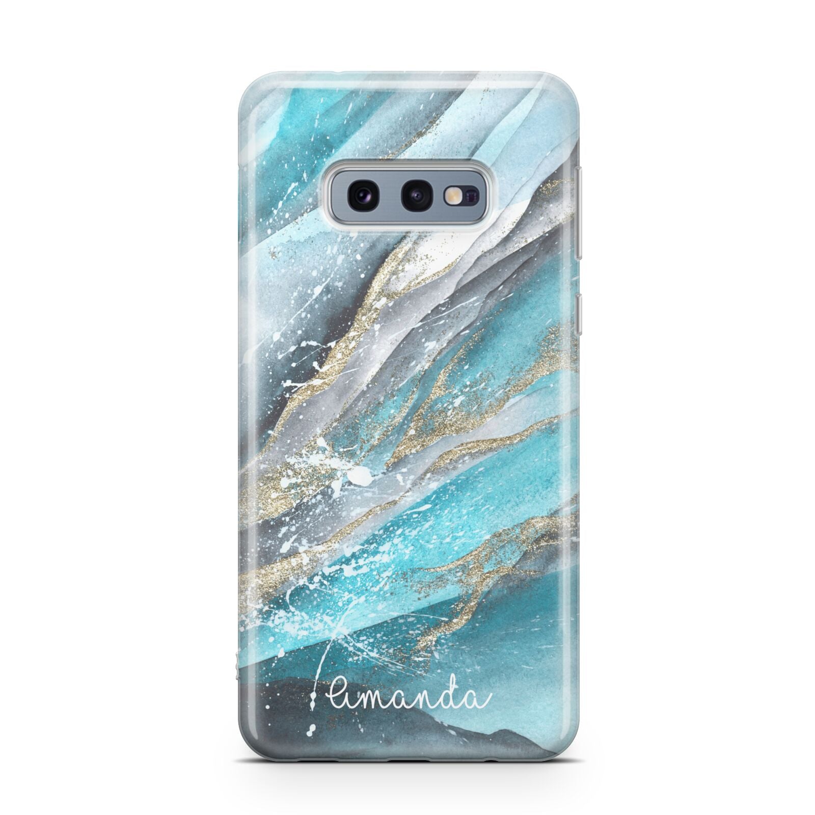 Blue Marble Custom Name Samsung Galaxy S10E Case