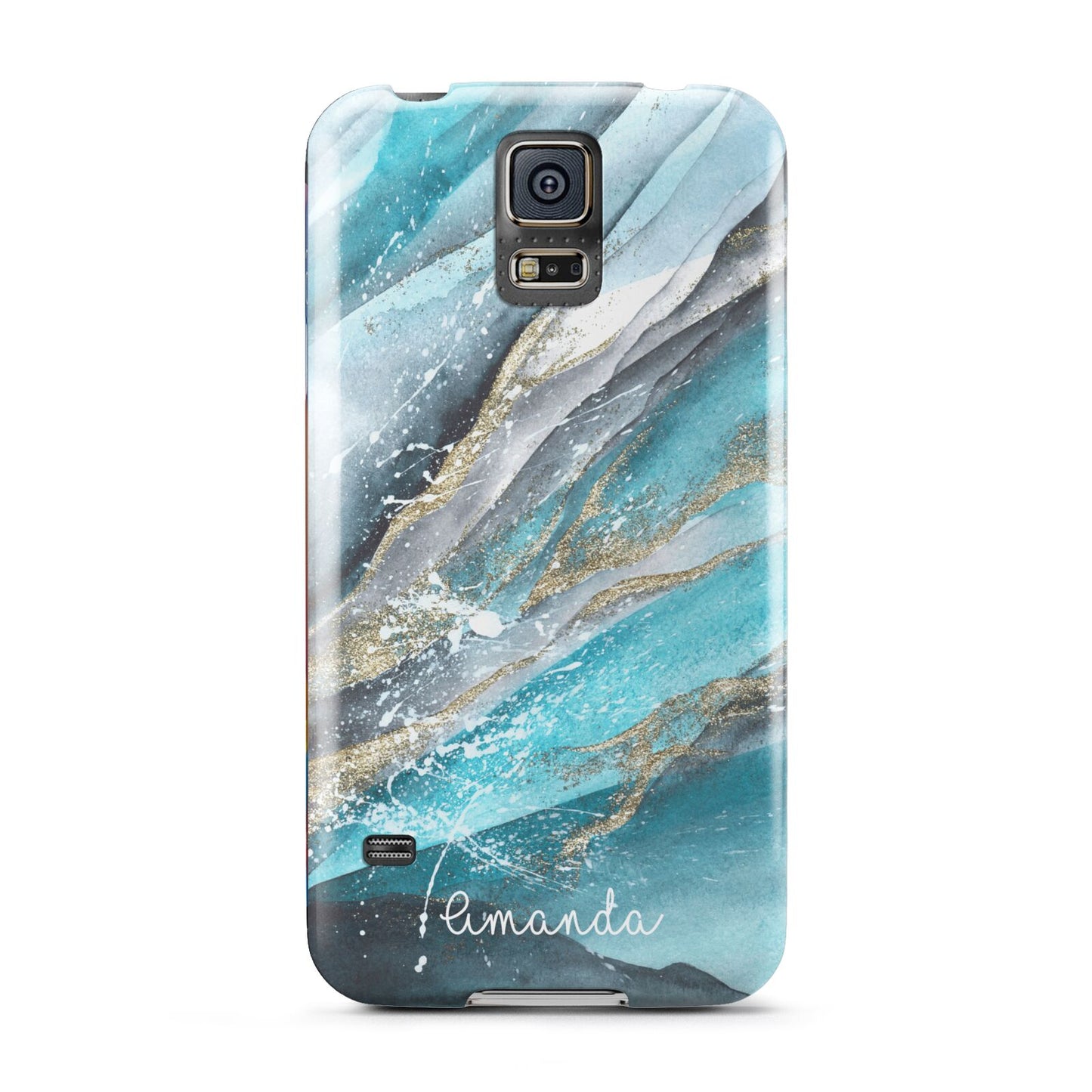 Blue Marble Custom Name Samsung Galaxy S5 Case