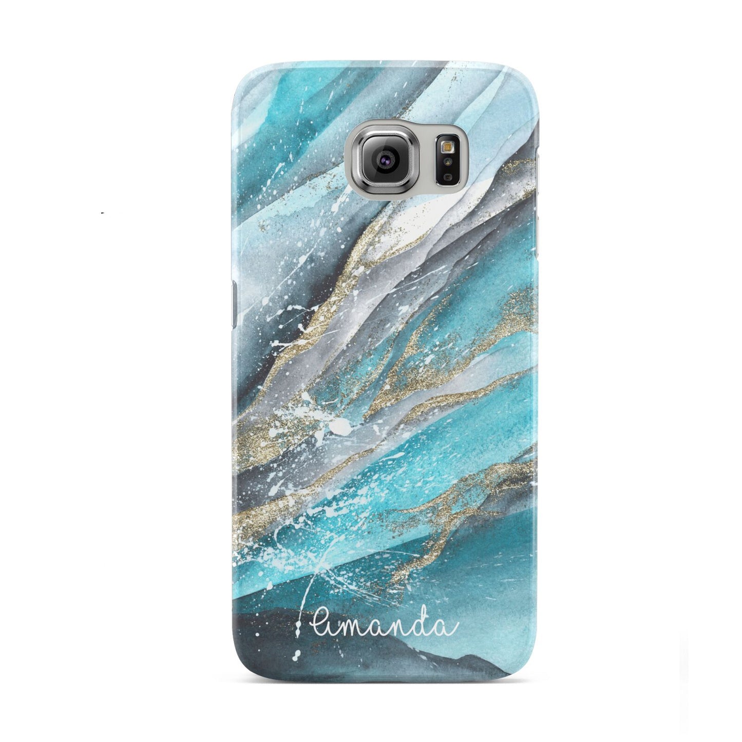 Blue Marble Custom Name Samsung Galaxy S6 Case