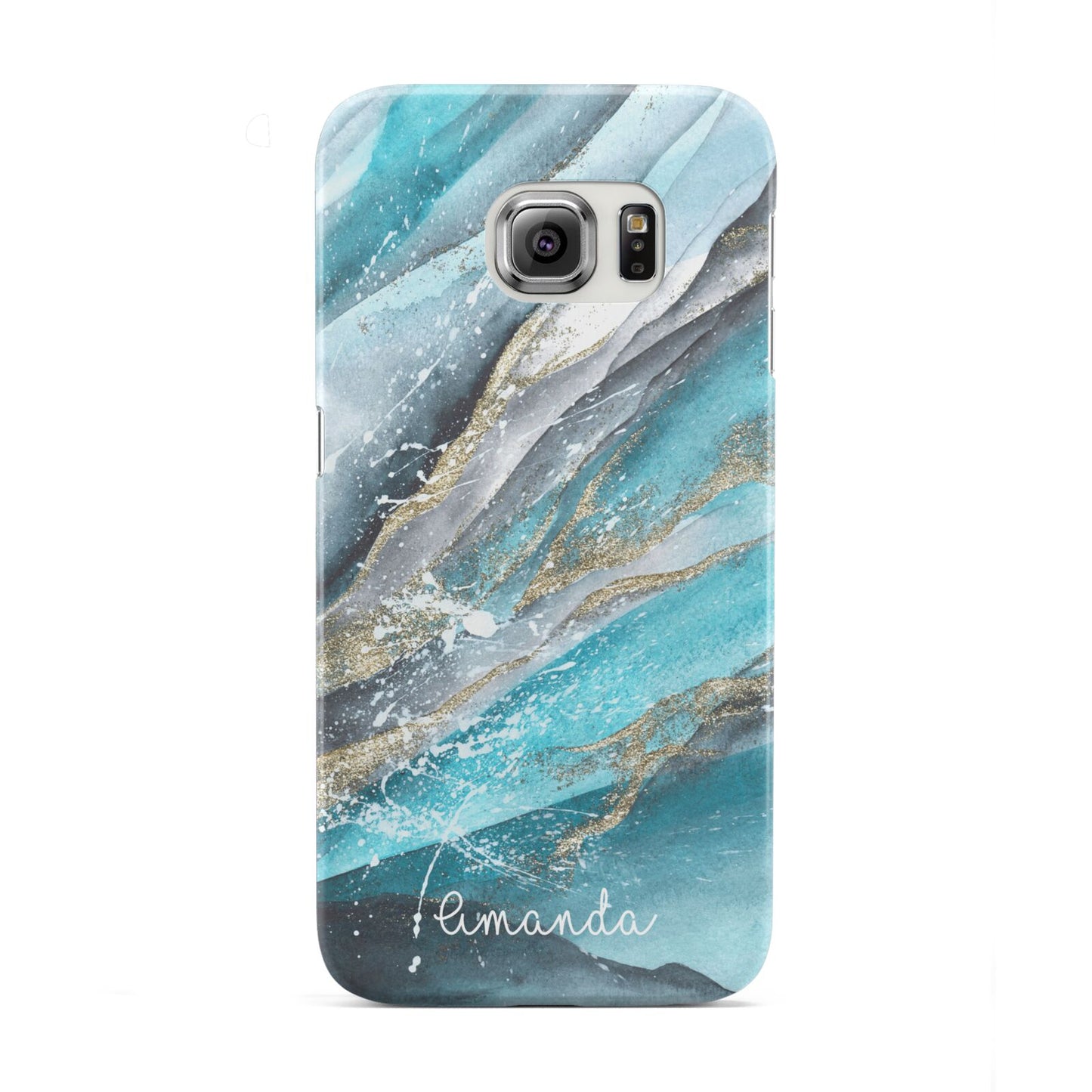 Blue Marble Custom Name Samsung Galaxy S6 Edge Case