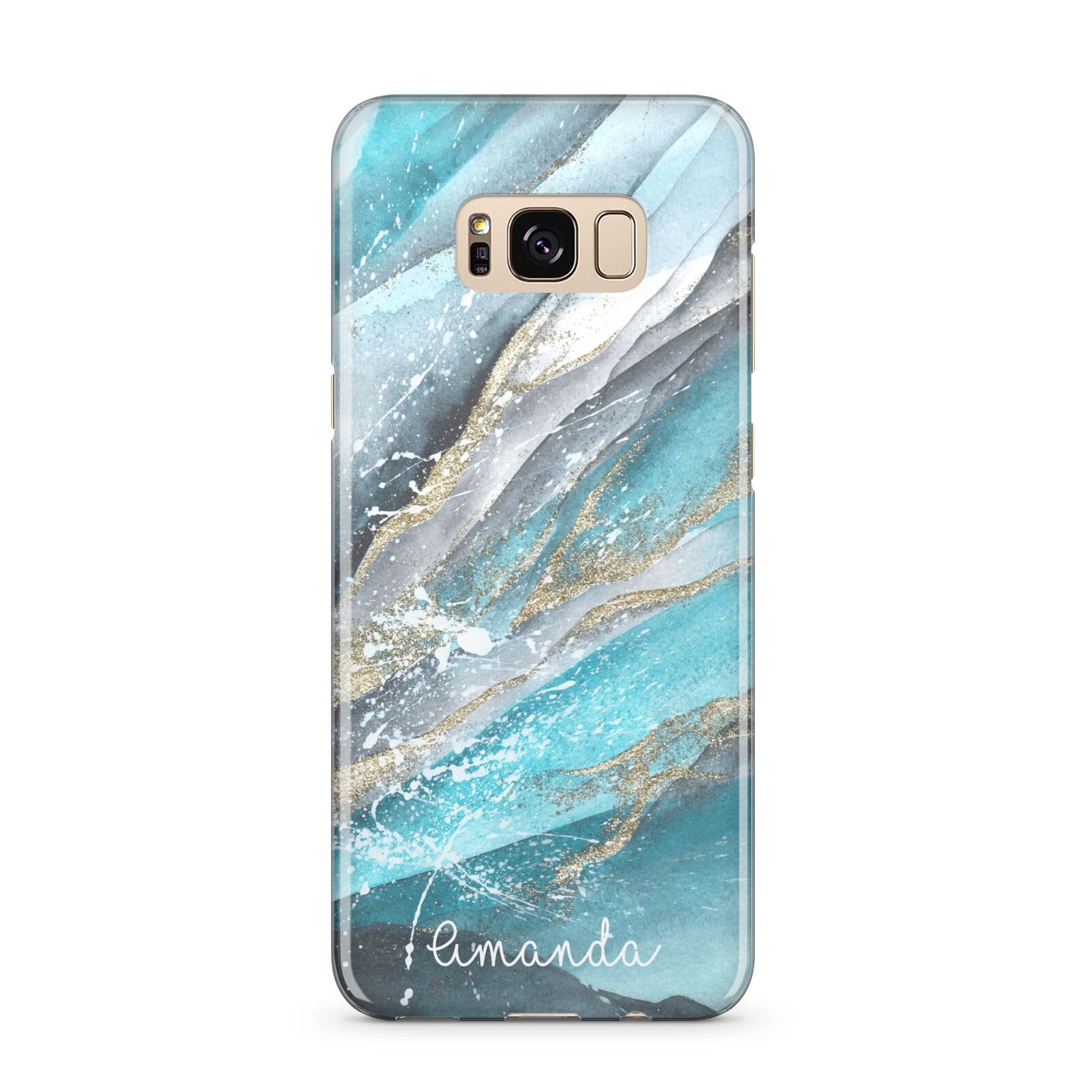 Blue Marble Custom Name Samsung Galaxy S8 Plus Case