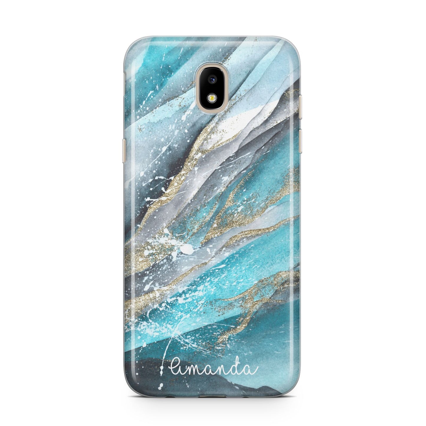 Blue Marble Custom Name Samsung J5 2017 Case