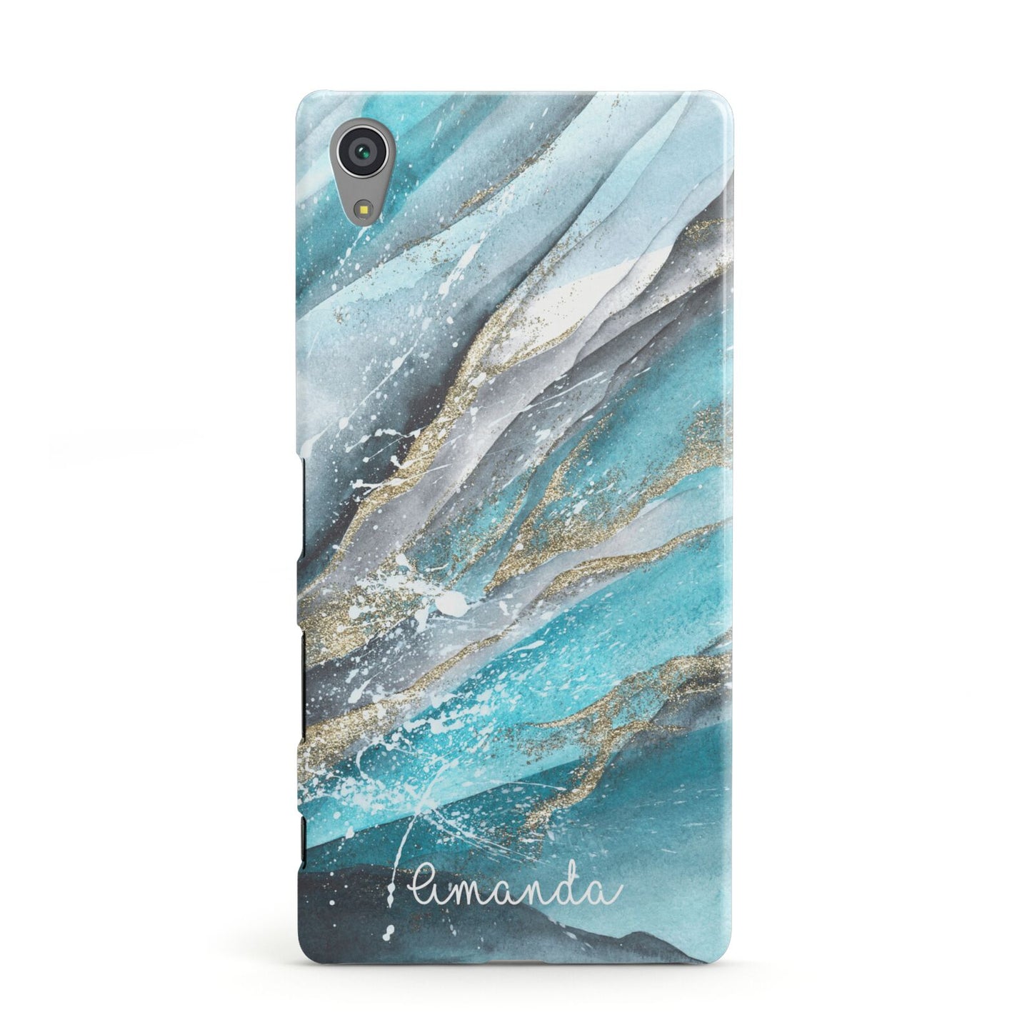 Blue Marble Custom Name Sony Xperia Case