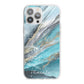 Blue Marble Custom Name iPhone 13 Pro Max TPU Impact Case with White Edges