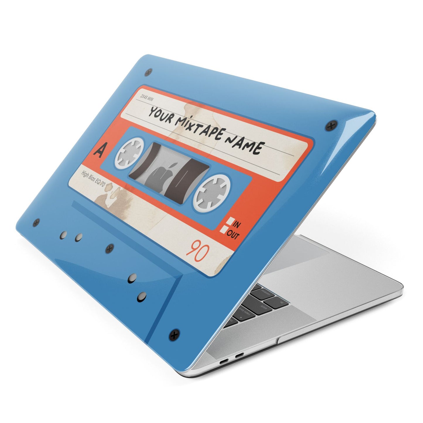 Blue Mixtape Custom Apple MacBook Case Side View