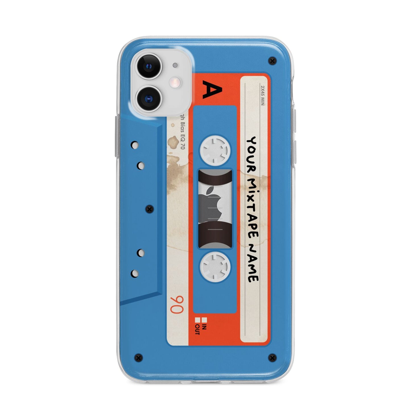 Blue Mixtape Custom Apple iPhone 11 in White with Bumper Case