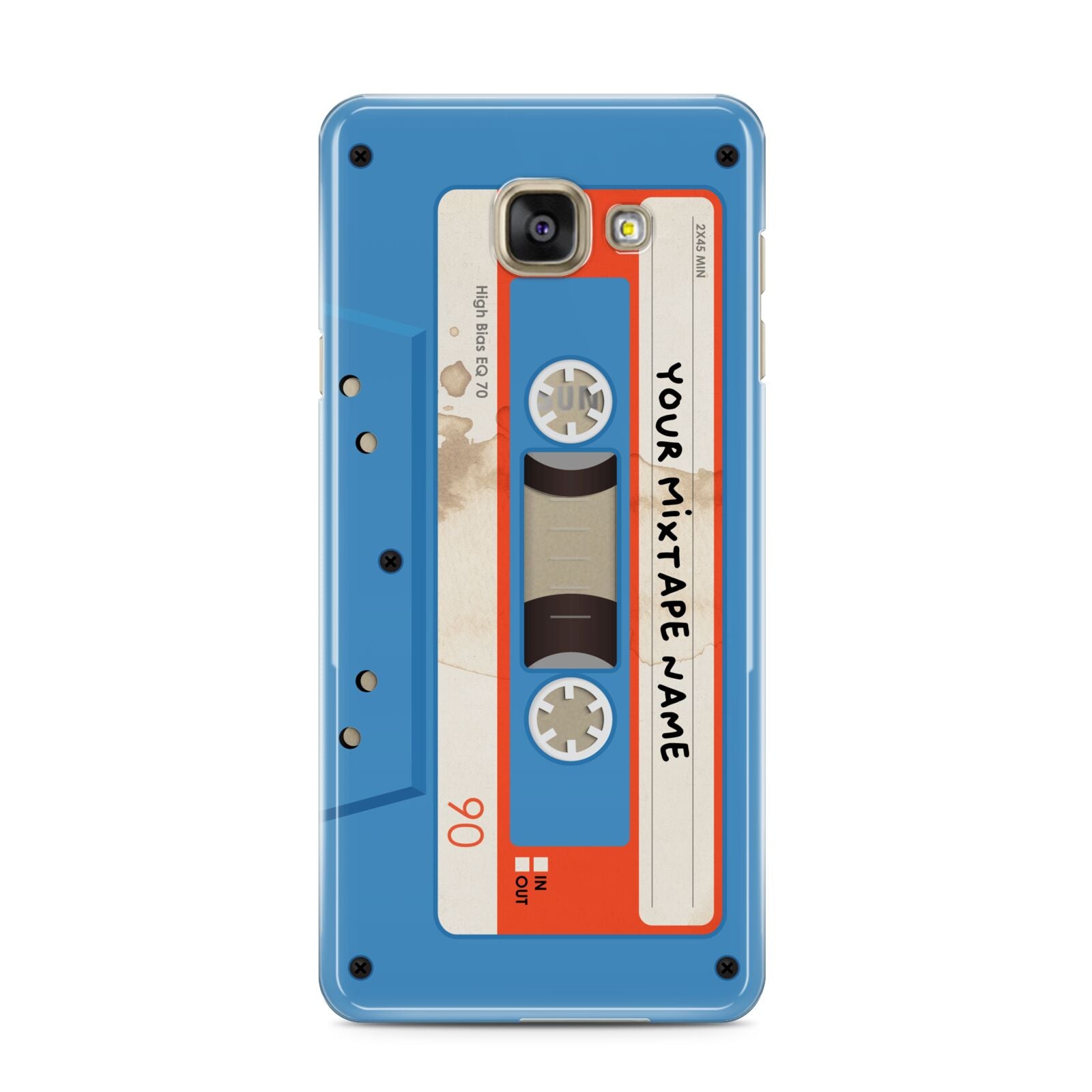 Blue Mixtape Custom Samsung Galaxy A3 2016 Case on gold phone