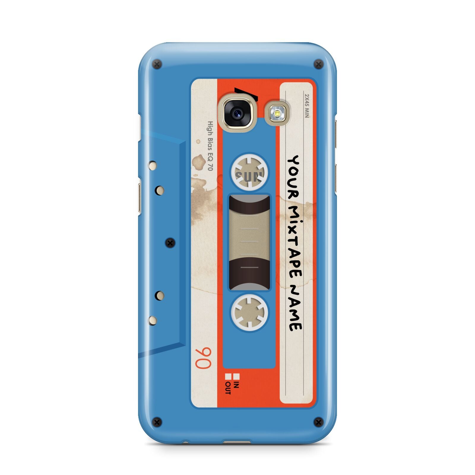 Blue Mixtape Custom Samsung Galaxy A3 2017 Case on gold phone