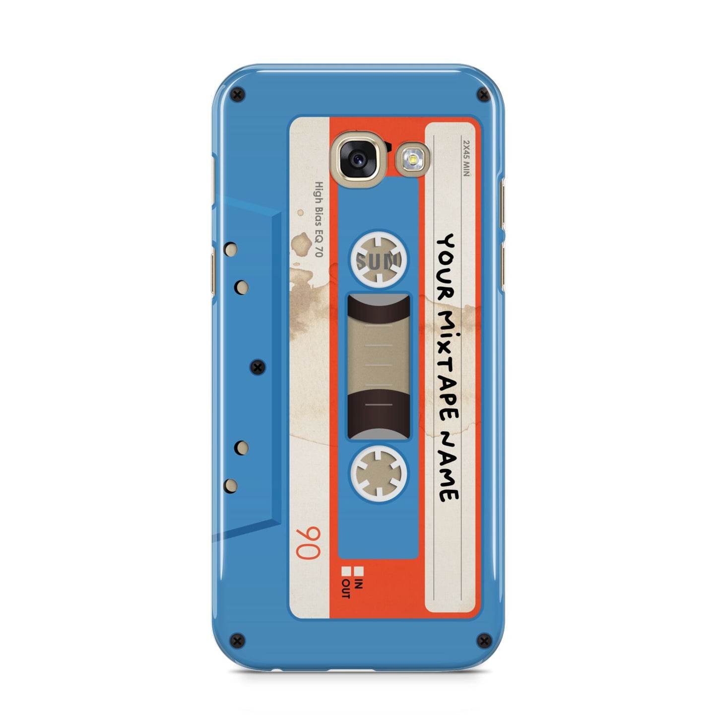 Blue Mixtape Custom Samsung Galaxy A5 2017 Case on gold phone