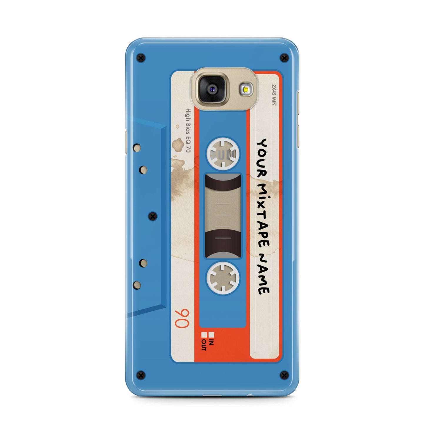 Blue Mixtape Custom Samsung Galaxy A7 2016 Case on gold phone