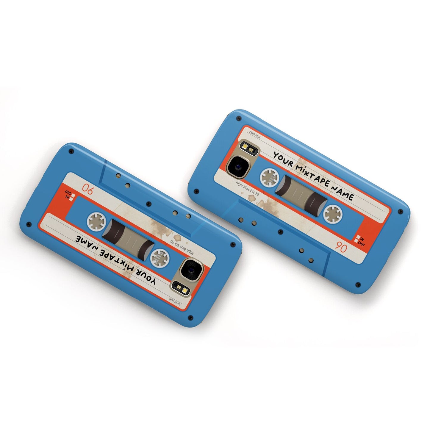 Blue Mixtape Custom Samsung Galaxy Case Flat Overview