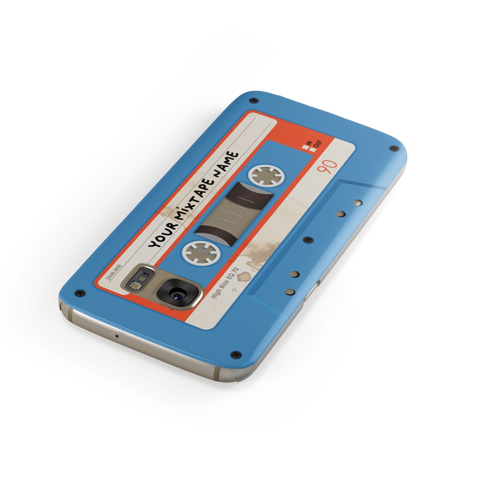 Blue Mixtape Custom Samsung Galaxy Case Front Close Up