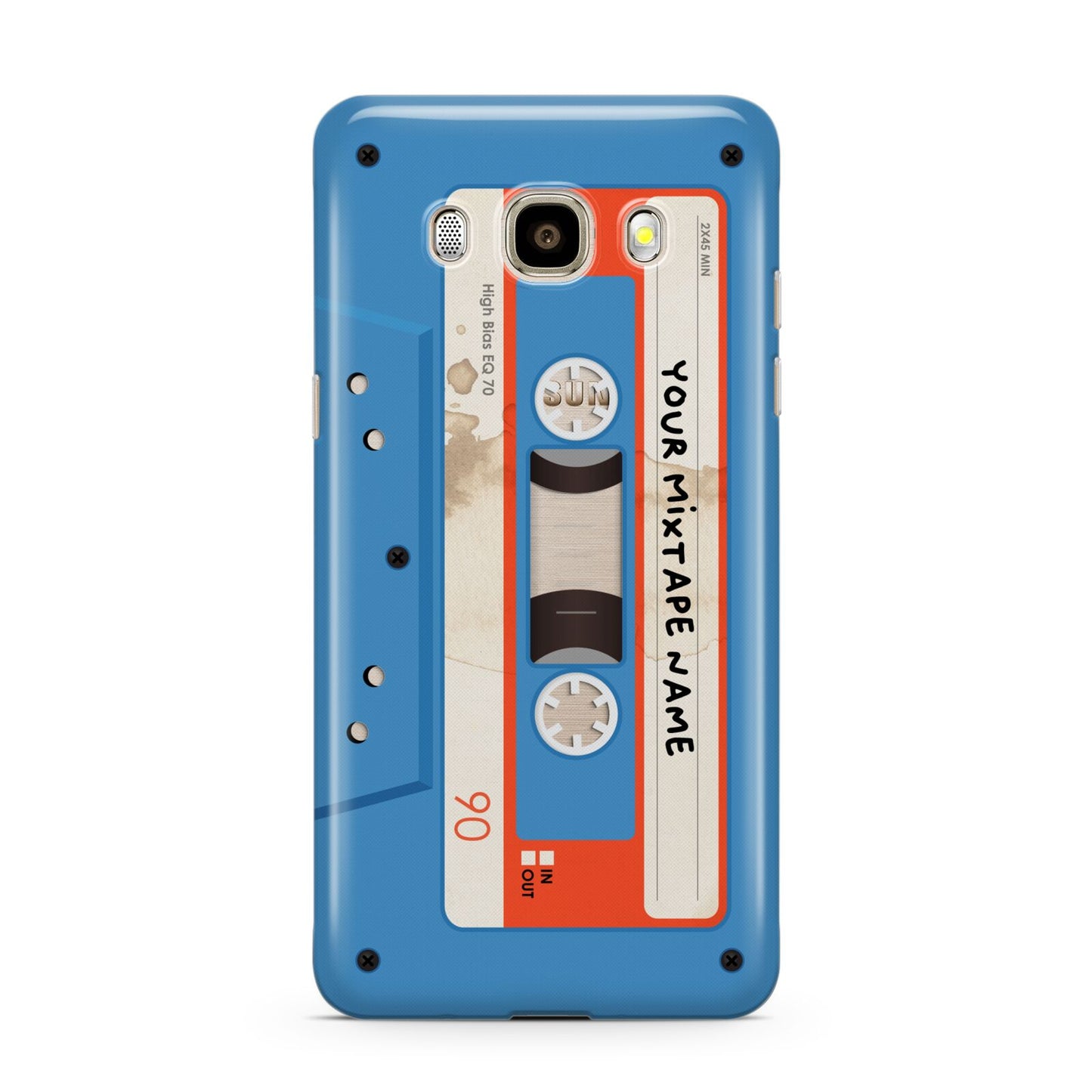 Blue Mixtape Custom Samsung Galaxy J7 2016 Case on gold phone