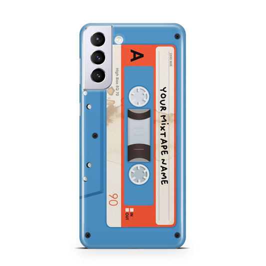 Blue Mixtape Custom Samsung S21 Plus Phone Case