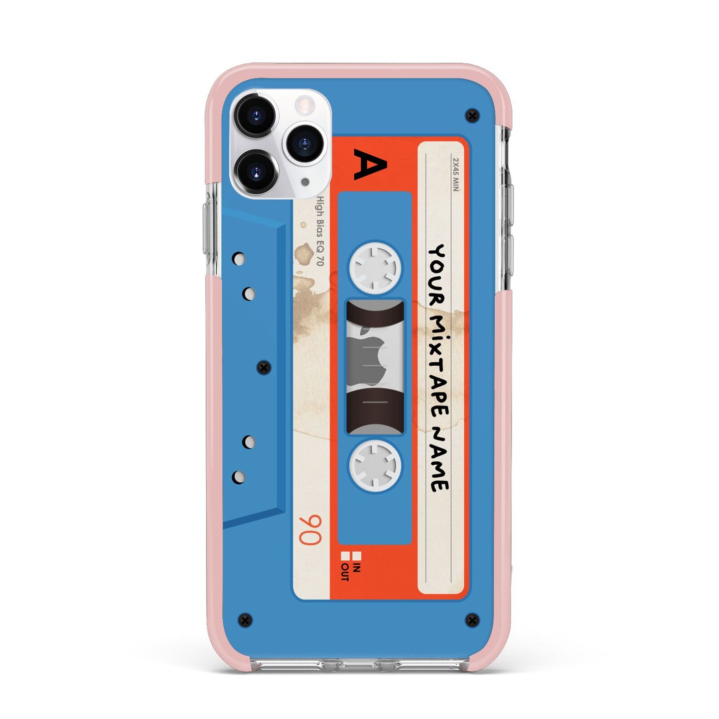 Blue Mixtape Custom iPhone 11 Pro Max Impact Pink Edge Case