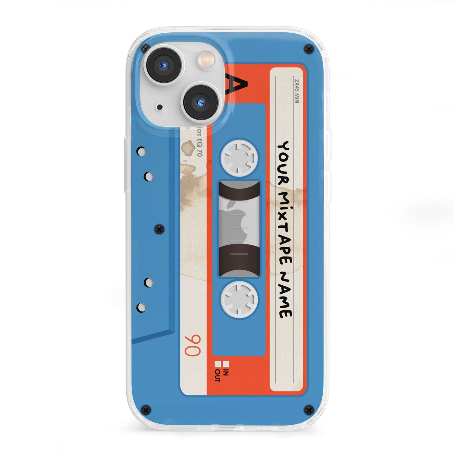 Blue Mixtape Custom iPhone 13 Mini Clear Bumper Case